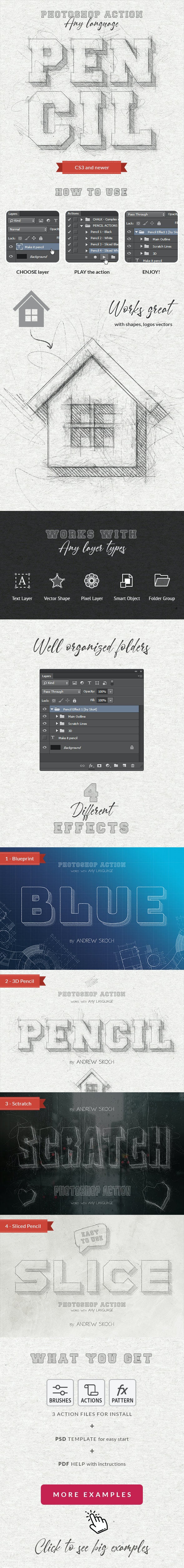 GraphicRiver - Pencil Sketch Photoshop Action Download Free